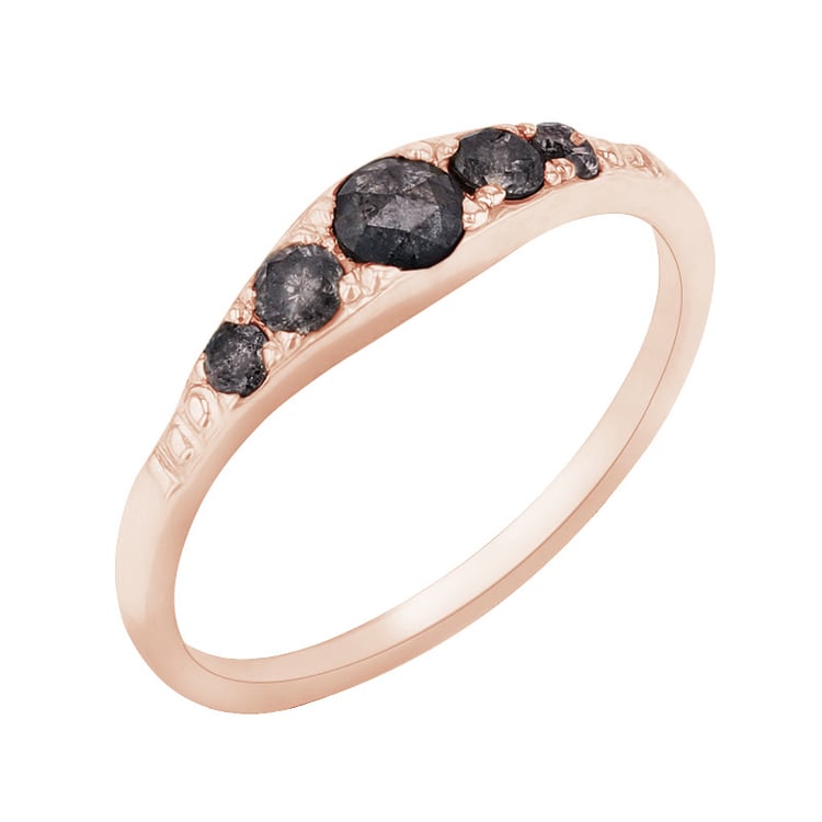 Prsteň so salt and pepper diamantmi Hermina 116643