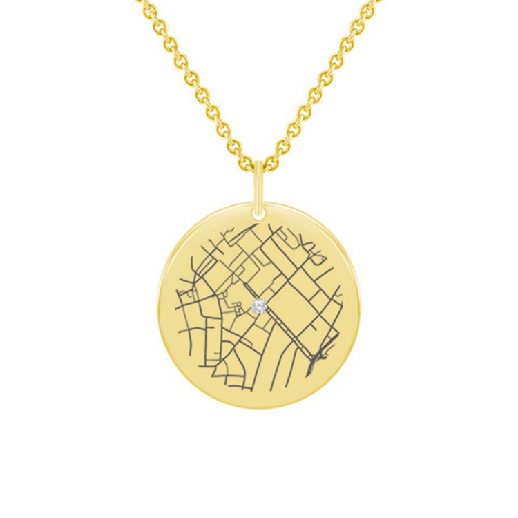 Pozlatený prívesok s diamantom 89265