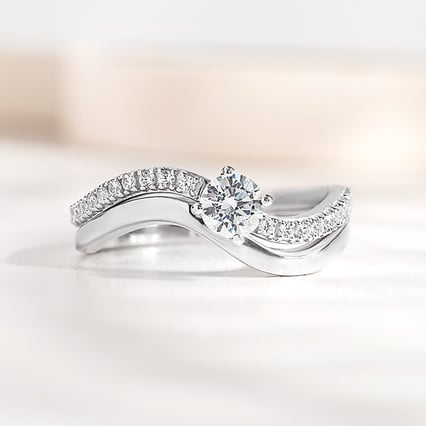 Romantický zásnubný set prsteňov s diamantmi Meda