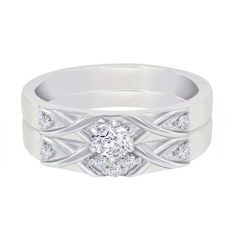 set snubného a zásnubného prsteňa 