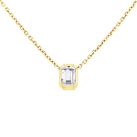 Strieborný pozlátený prívesok bielym topazom Brecken