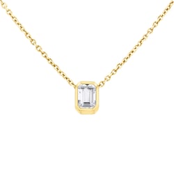 Strieborný pozlátený prívesok bielym topazom Brecken