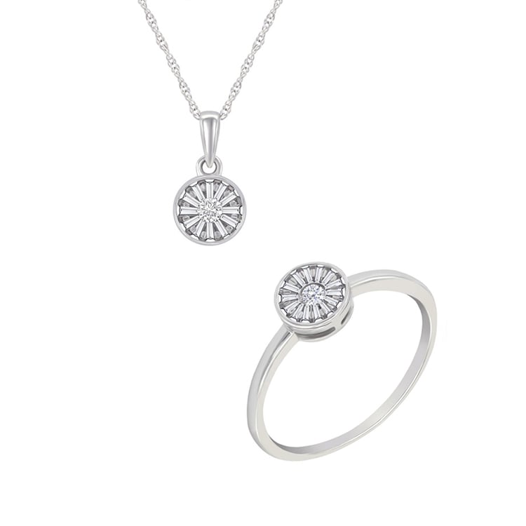 Zlatá kolekcia šperkov s baguette diamantmi Zargo