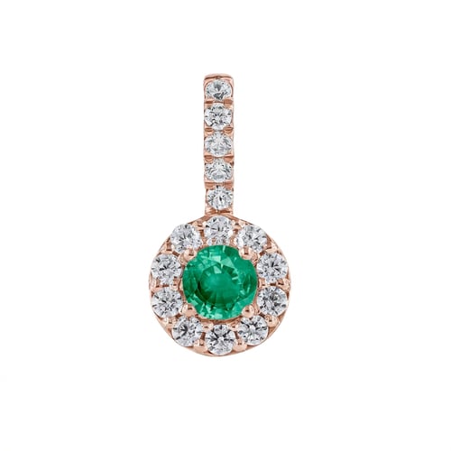 Elegantný strieborný prívesok so smaragdom a lab-grown diamantmi Dakota