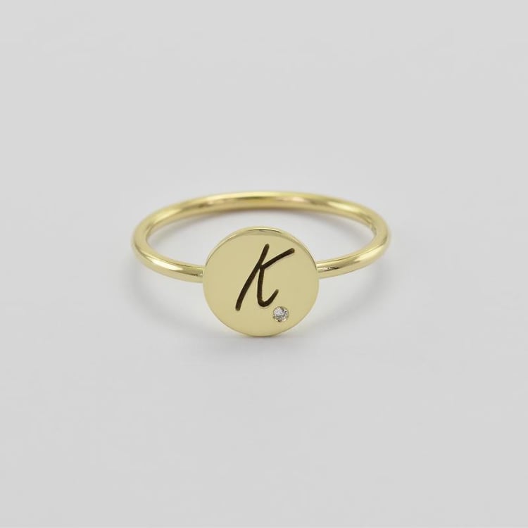 Zlatý prsteň s gravírom 22299