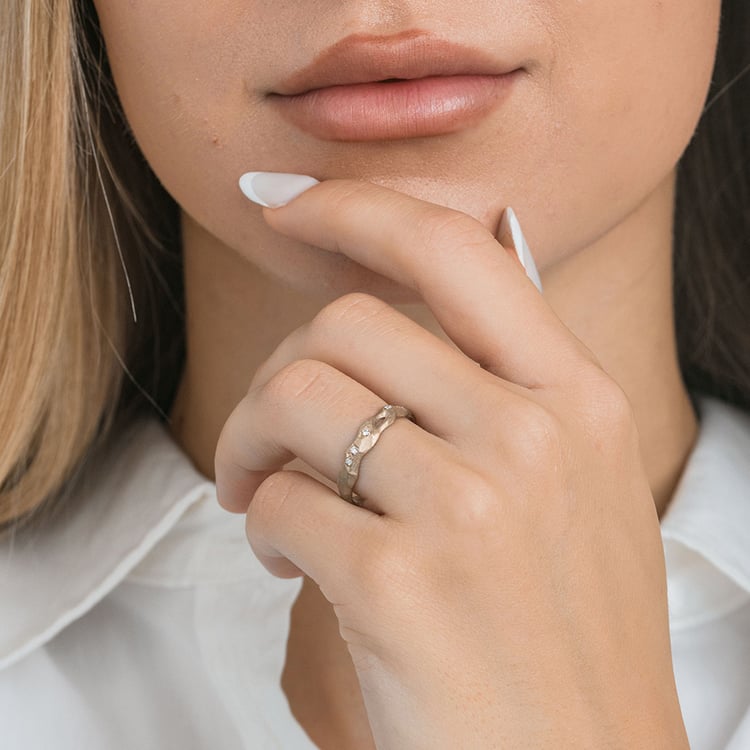 Svadobné obrúčky z orieškového zlata Rock 166294