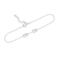 Strieborný náramok s 2 písmenami vašej voľby Ainslee