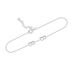 Strieborný náramok s 2 písmenami vašej voľby Ainslee