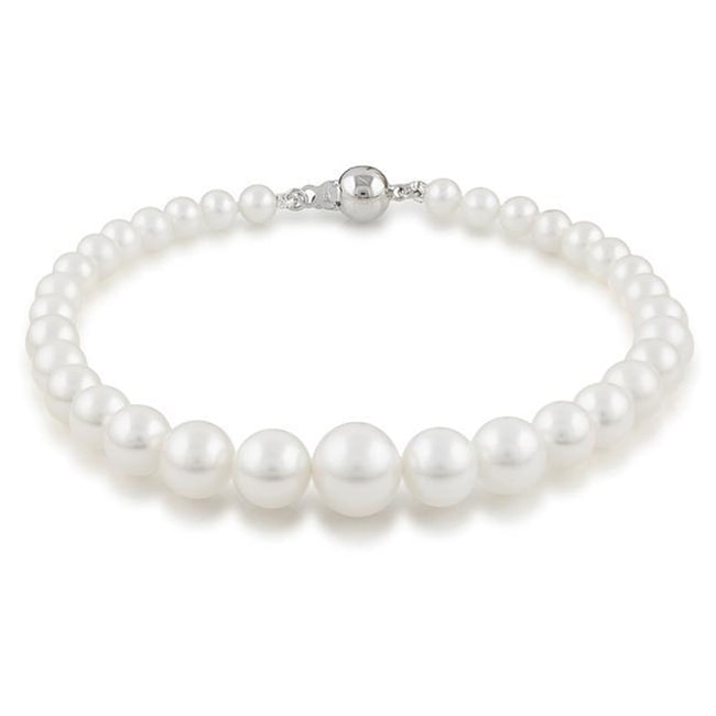 Nežný náramok s bielymi perlami Leila