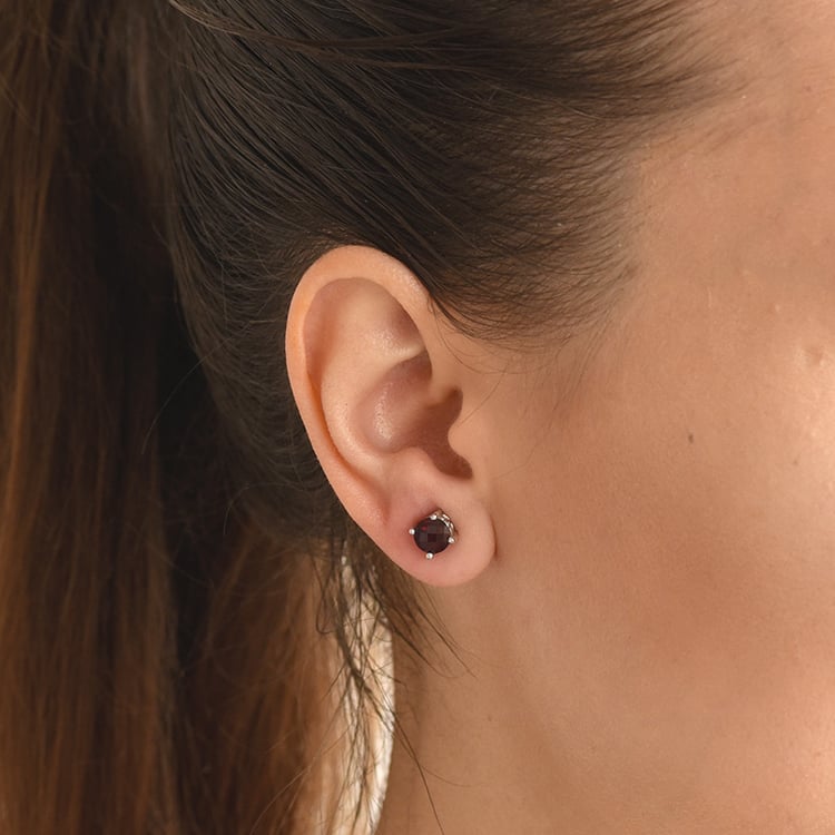 Náušnice s granátmi 68870