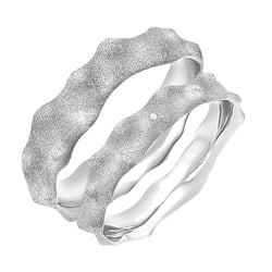 Svadobné prstene s výstupkami zo zlata s diamantmi Spikes