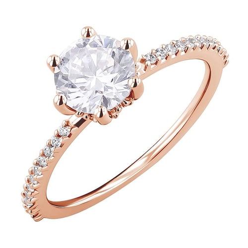 Zdobený zásnubný prsteň s lab-grown diamantmi Annice