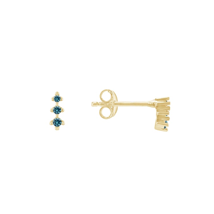 náušnice s modrými diamantmi 86018