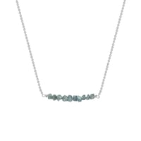 Zlatý choker s modrými nebrúsenými diamantmi Samante