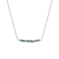 Zlatý choker s modrými nebrúsenými diamantmi Samante