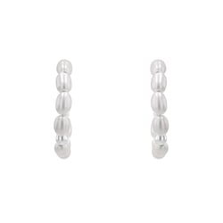 Strieborné kruhové náušnice s perlami Sazie