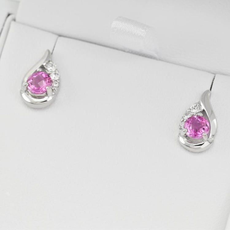 Zafírové náušnice zo striebra 2156
