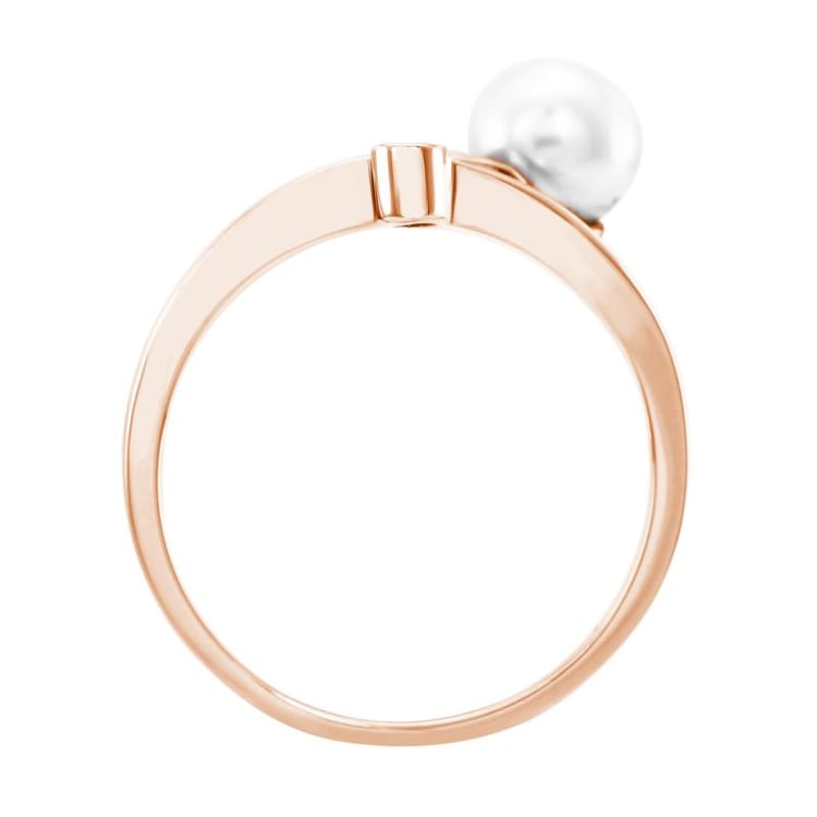 Perlový prsteň s diamantom 24732