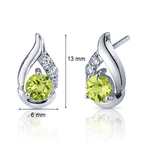 Strieborné náušnice s olivínmi 23730