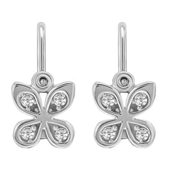 Zlaté detské náušnice v tvare motýlika Madeleine