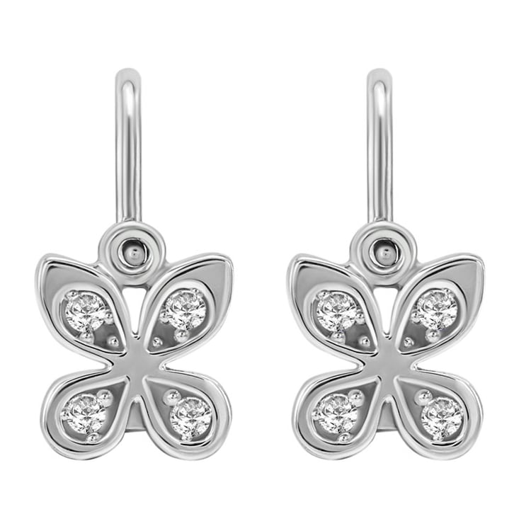 Zlaté detské náušnice v tvare motýlika 30970