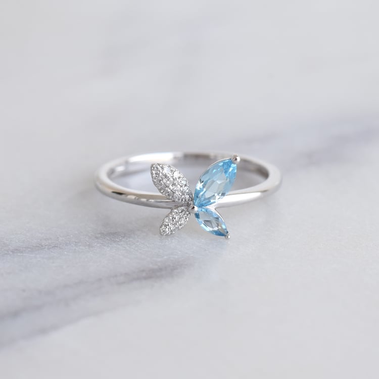 Romantická kolekcia šperkov s topásmi a diamantmi Ned 106230