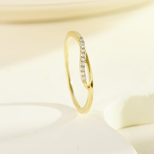 Atypický prsteň zo striebra s diamantmi Terje