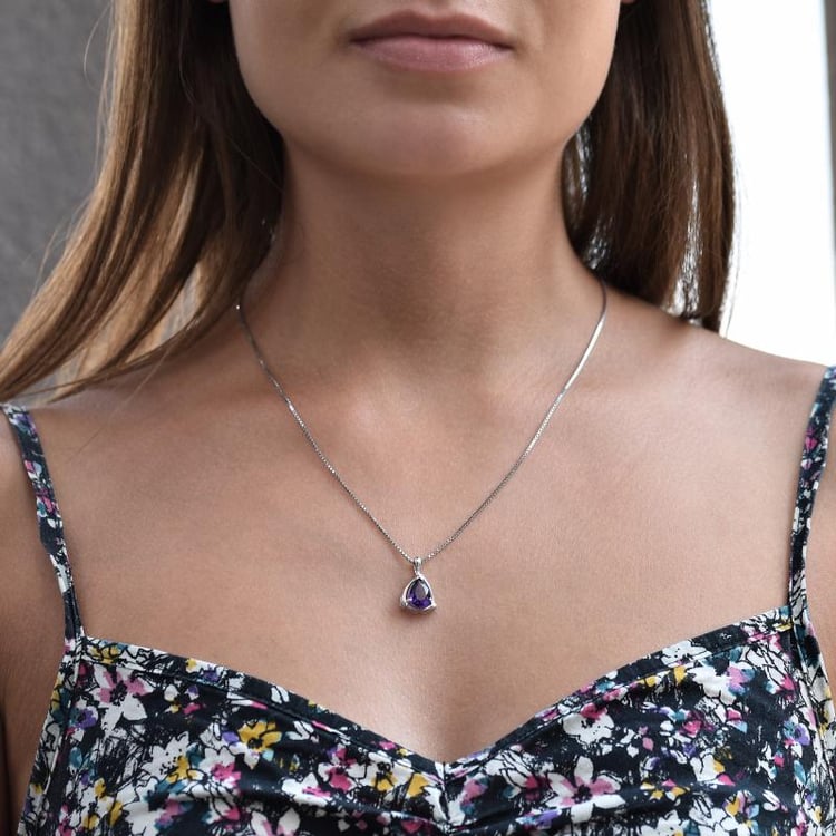 Náhrdelník s pear ametystom 33308
