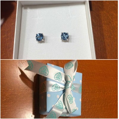 Strieborné náušnice s topásmi 