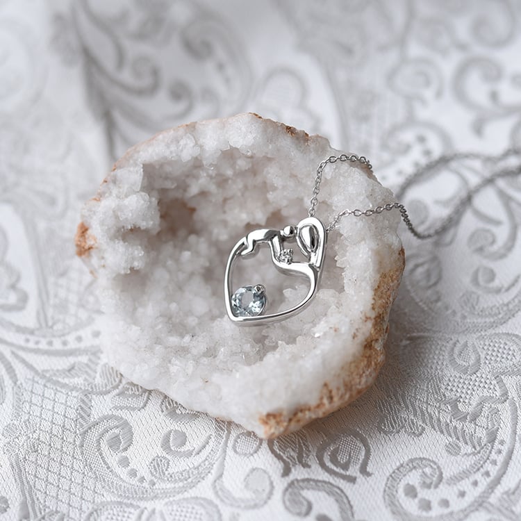 Akvamarínová zlatý přívěsek 63262