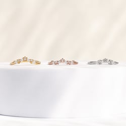 Vykrojený prsteň s round a marquise diamantmi Fiachri