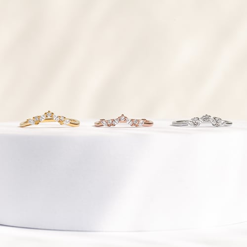 Vykrojený prsteň s round a marquise diamantmi Fiachri