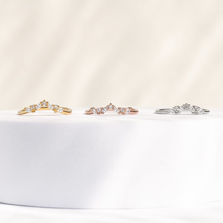 Vykrojený prsteň s round a marquise diamantmi Fiachri 142972