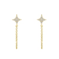 Strieborné visiace náušnice s lab-grown diamantmi Yuli