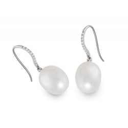 Perlové náušnice s diamantmi Keesha