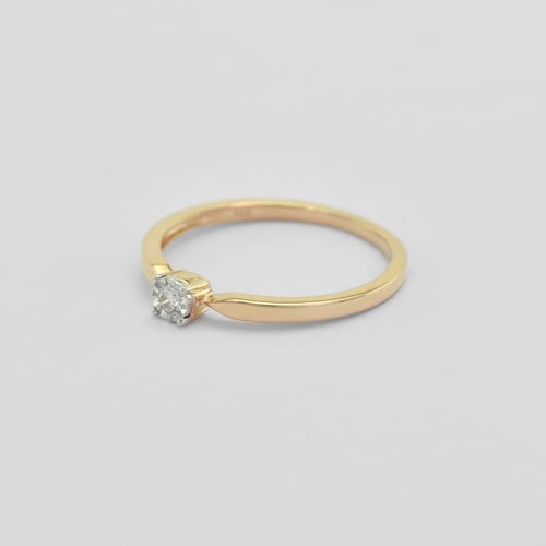 Elegantný zlatý prsteň s diamantom Socorro