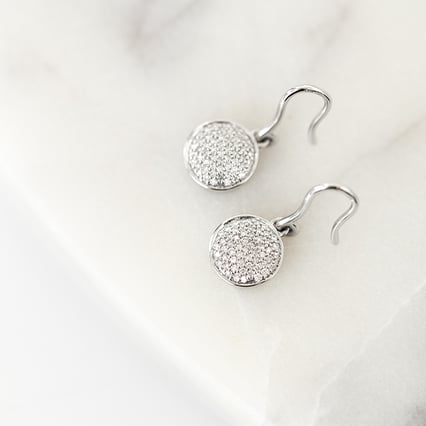 Visiace náušnice s lab-grown diamantmi Paula