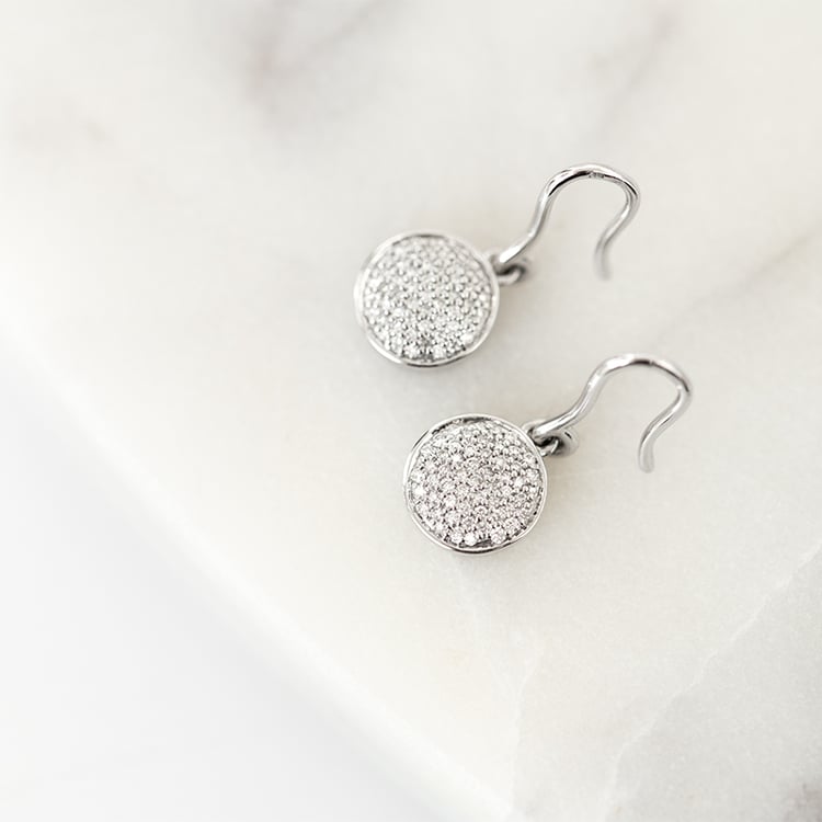 Visiace náušnice s lab-grown diamantmi Paula 130118