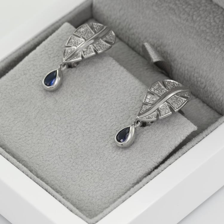 Strieborné náušnice so zirkónmi 50027