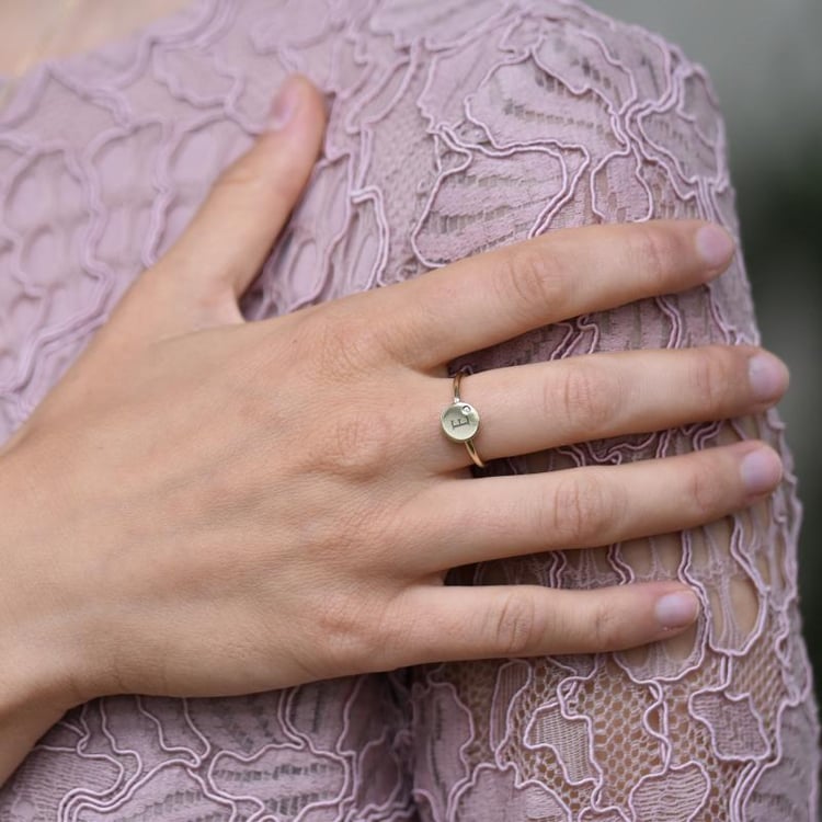 Prsteň s diamantom 22298