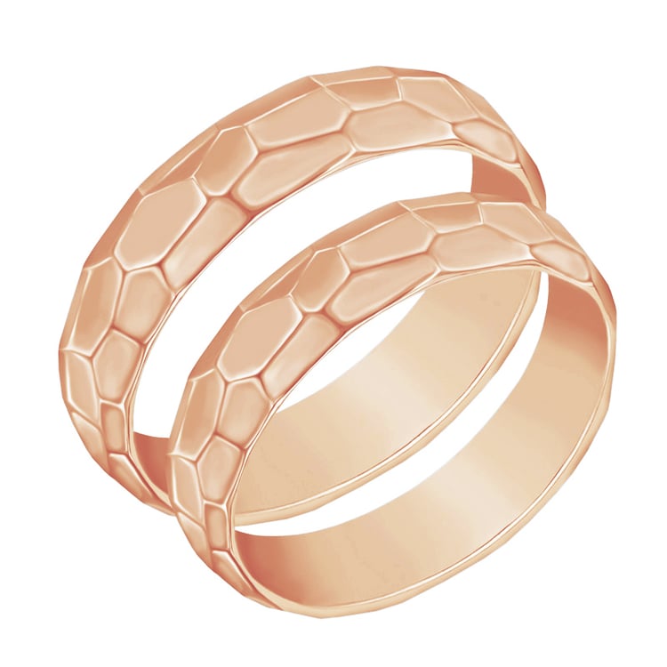 Lesklé tepané svadobné obrúčky 48719