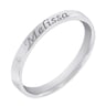 Strieborný prsteň s gravírom a drahokamom vašej voľby Blaire