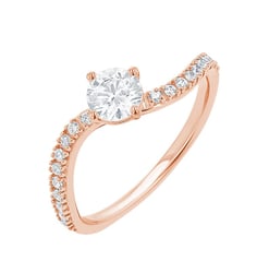 Atypický zásnubný prsteň s lab-grown diamantom Elise