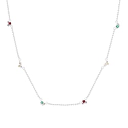 Cluster náhrdelník s farebnými drahokamami Kyrosa