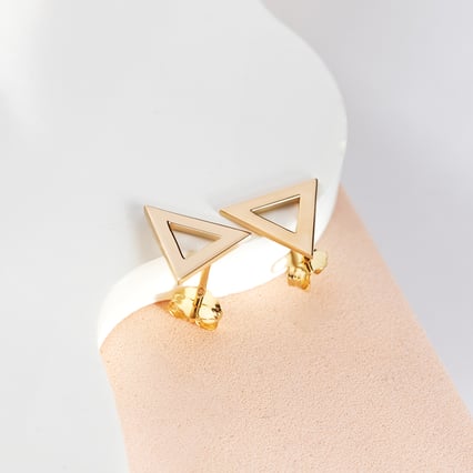 Zlaté trojuholníkové náušnice AirTriangle