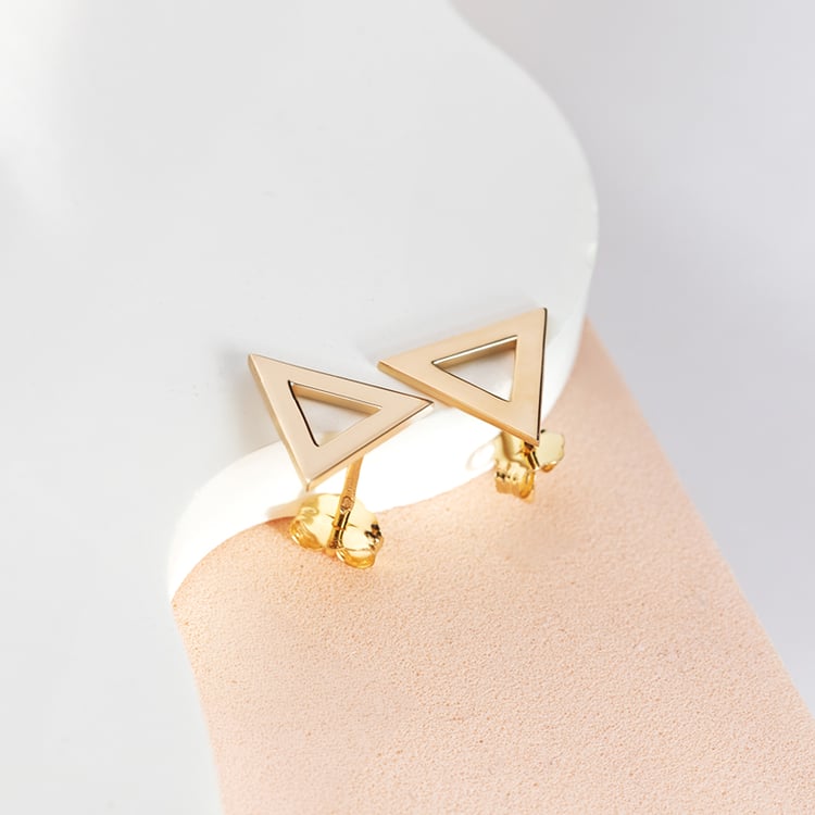 Zlaté trojuholníkové náušnice AirTriangle 151227