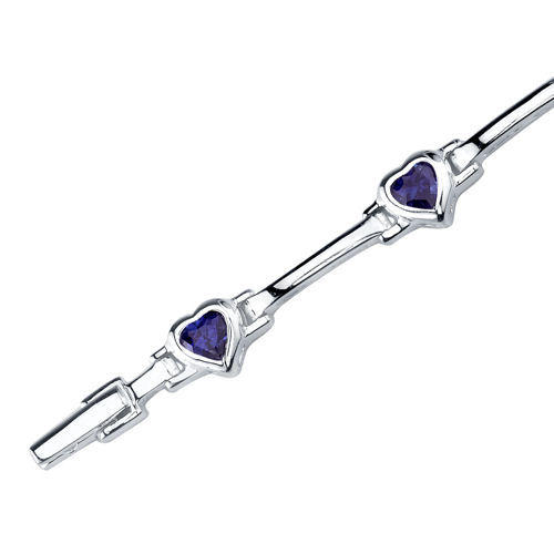 Zafírový strieborný náramok Haily 10117