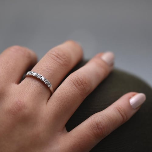 Zlatý eternity prsteň s lab-grown diamantmi Lona