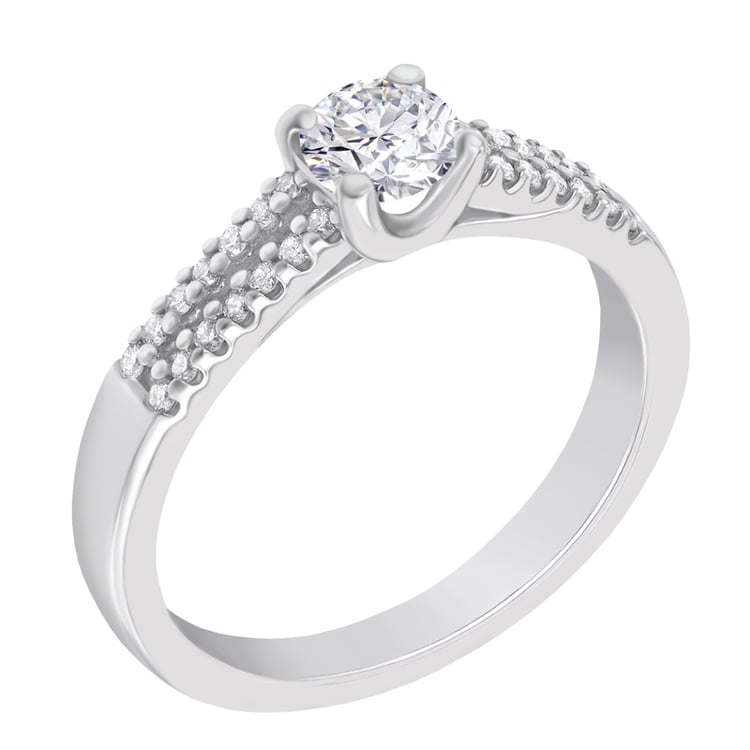 Platinový zásnubný prsteň s diamantmi Ronna