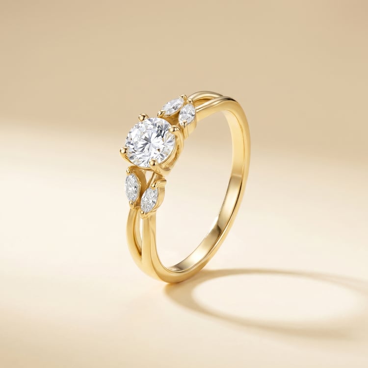 Zásnubný prsteň s výberom písmen a lab-grown diamantmi Fera 166794